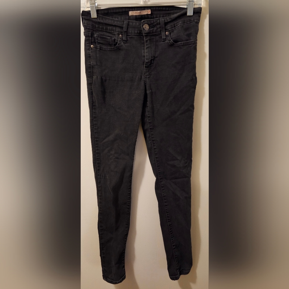 Levi's 711 Skinny Jeans Women’s W26 L30 Black Stretch